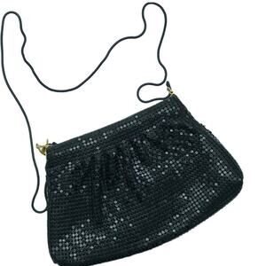 Black Sequin Evening Shoulder Bag Purse
